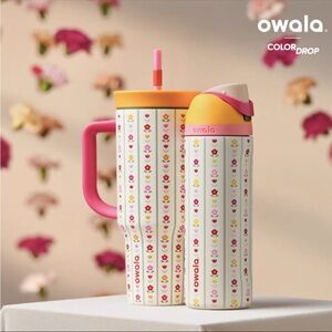 ✨Owala✨Flower Crown Tumbler & Free Sip Water Bottle✨Mother’sDay 2PCS Gift Set✨